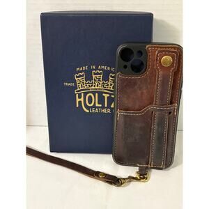 Leather iPhone / wallet case - 14 plus with kick stand